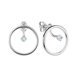 Серьги из серебра 925 пробы с фианитом TALANT 12-72-0001-12159