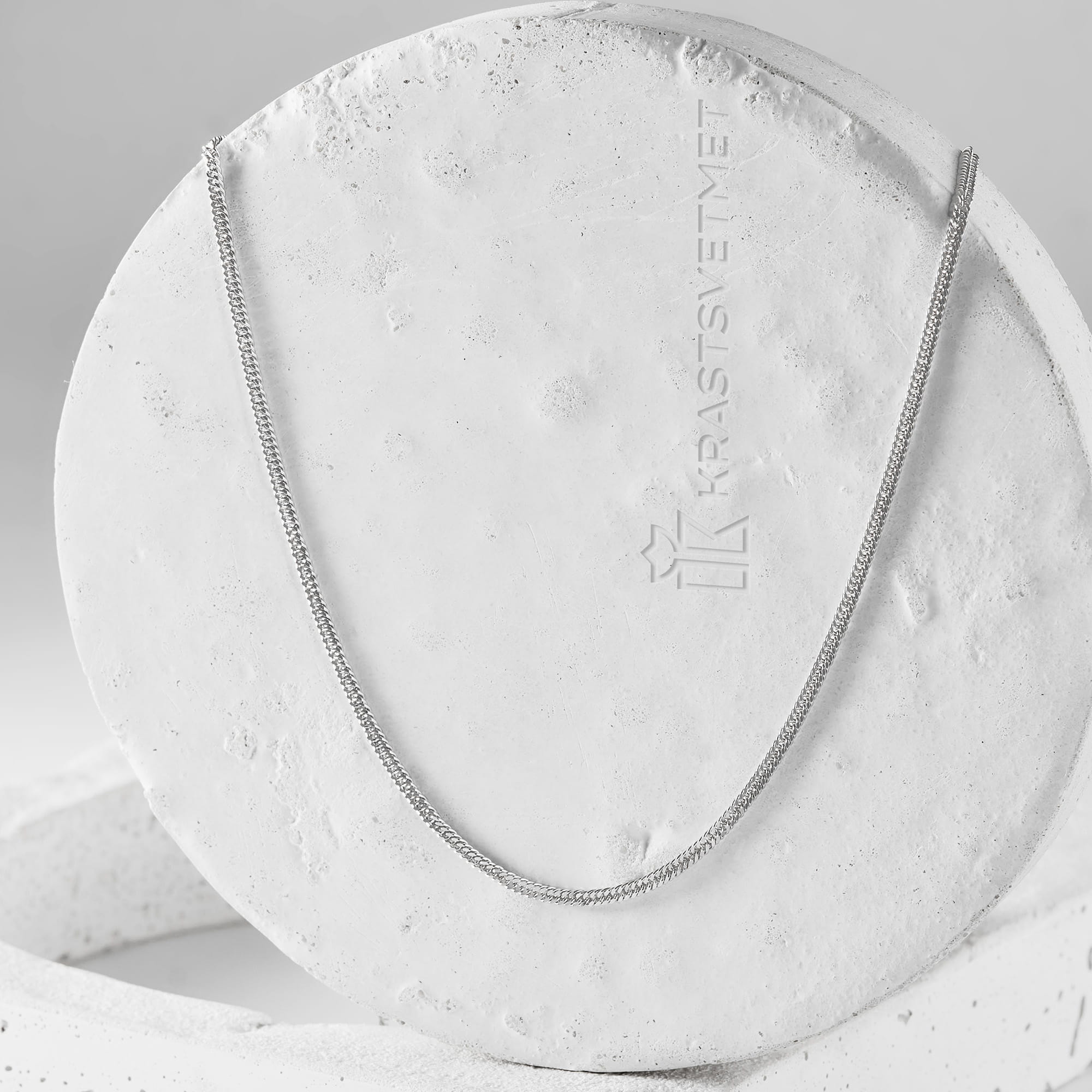 Цепь из серебра 925 пробы KRASTSVETMET НЦ 22-023Ю-3 d.0.40 Серебро 925 пр.