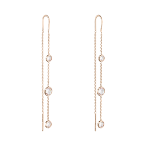 Серьги из золота 585 пробы с фианитом МАГНАТ С 8007