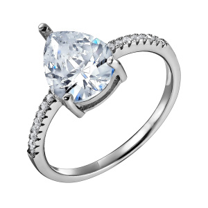 Кольцо из серебра 925 пробы с фианитом JUVEDEL КЛ-3448