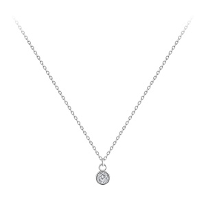 Колье из серебра 925 пробы с фианитом JUVEDEL ПР-2597