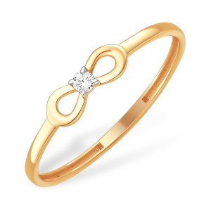 Кольцо из золота 585 пробы с фианитом EFREMOV К13220103