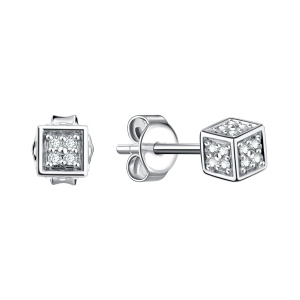 Серьги из серебра 925 пробы с фианитом TALANT 12-72-0001-11913