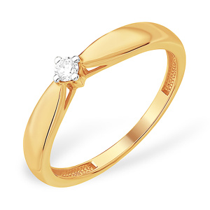 Кольцо из золота 585 пробы с бриллиантом EFREMOV К13113003