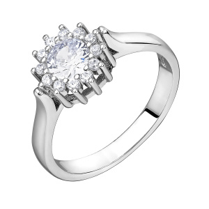 Кольцо из серебра 925 пробы с фианитом JUVEDEL КЛ-3941