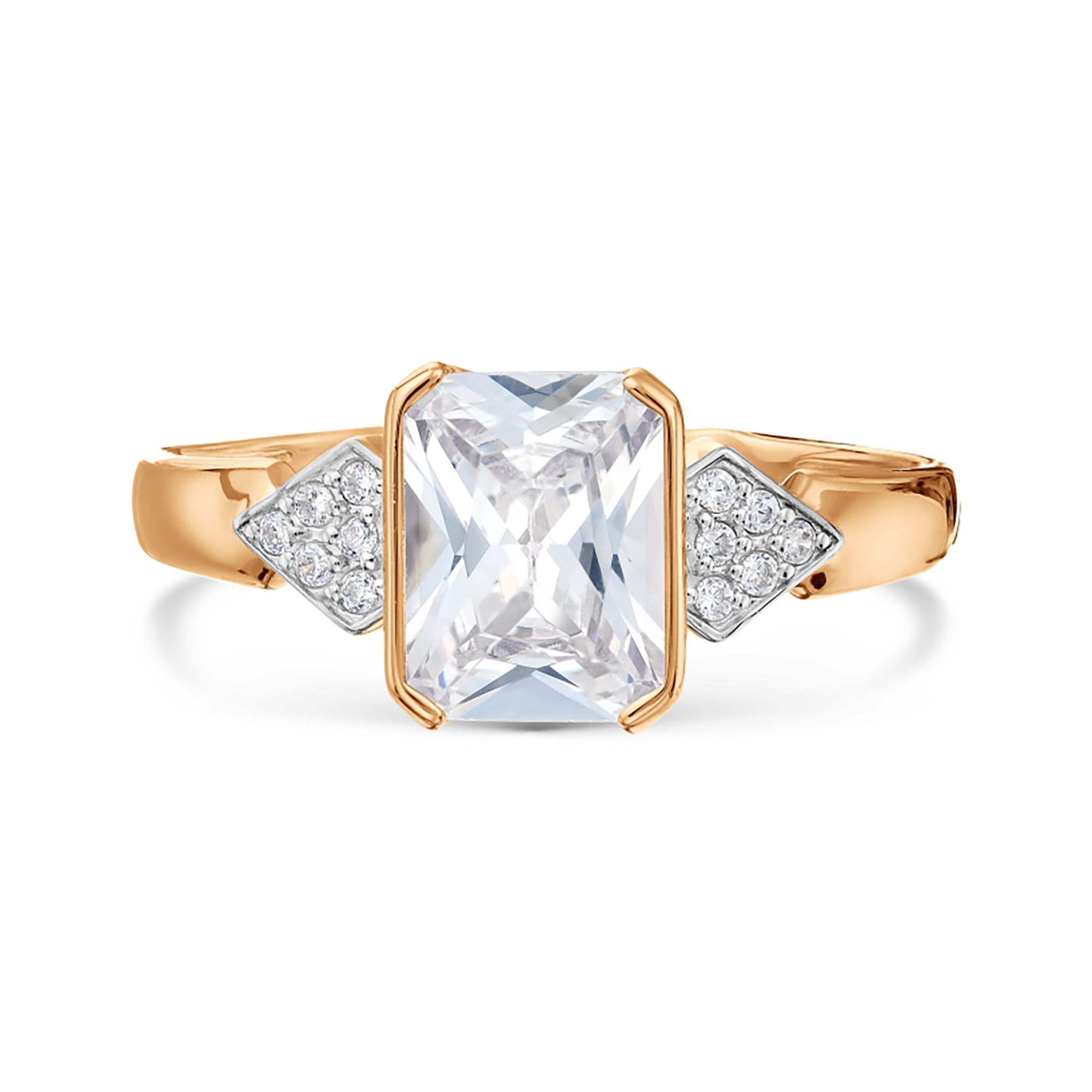 Кольцо из золота 585 пробы с фианитом KARATOV Т14201А322 