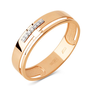 Кольцо из золота 585 пробы с фианитом DINASTIA 019761-1102