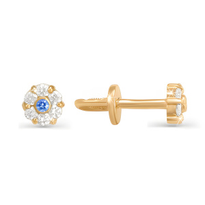 Серьги из золота 585 пробы с фианитом DEL'TA 050033/ф