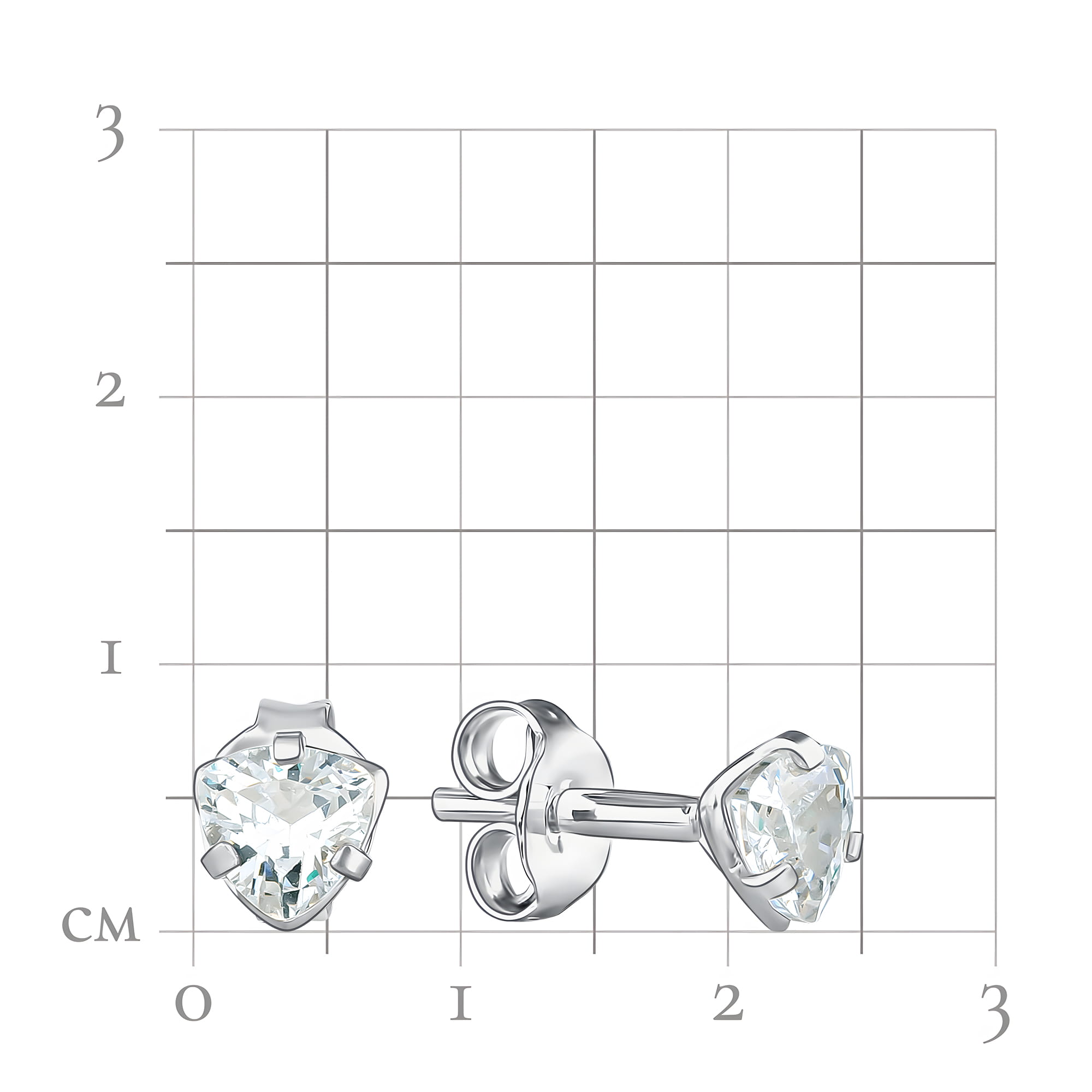 Серьги из серебра 925 пробы с фианитом TALANT 12-72-0001-29606 Серебро 925 пр.
