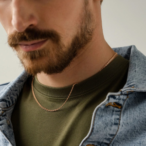 Цепь из золота 585 пробы KRASTSVETMET НЦ 12-050ПГ d.0.50