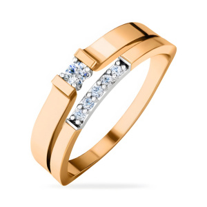 Кольцо из золота 585 пробы с фианитом SANIS 01-116798