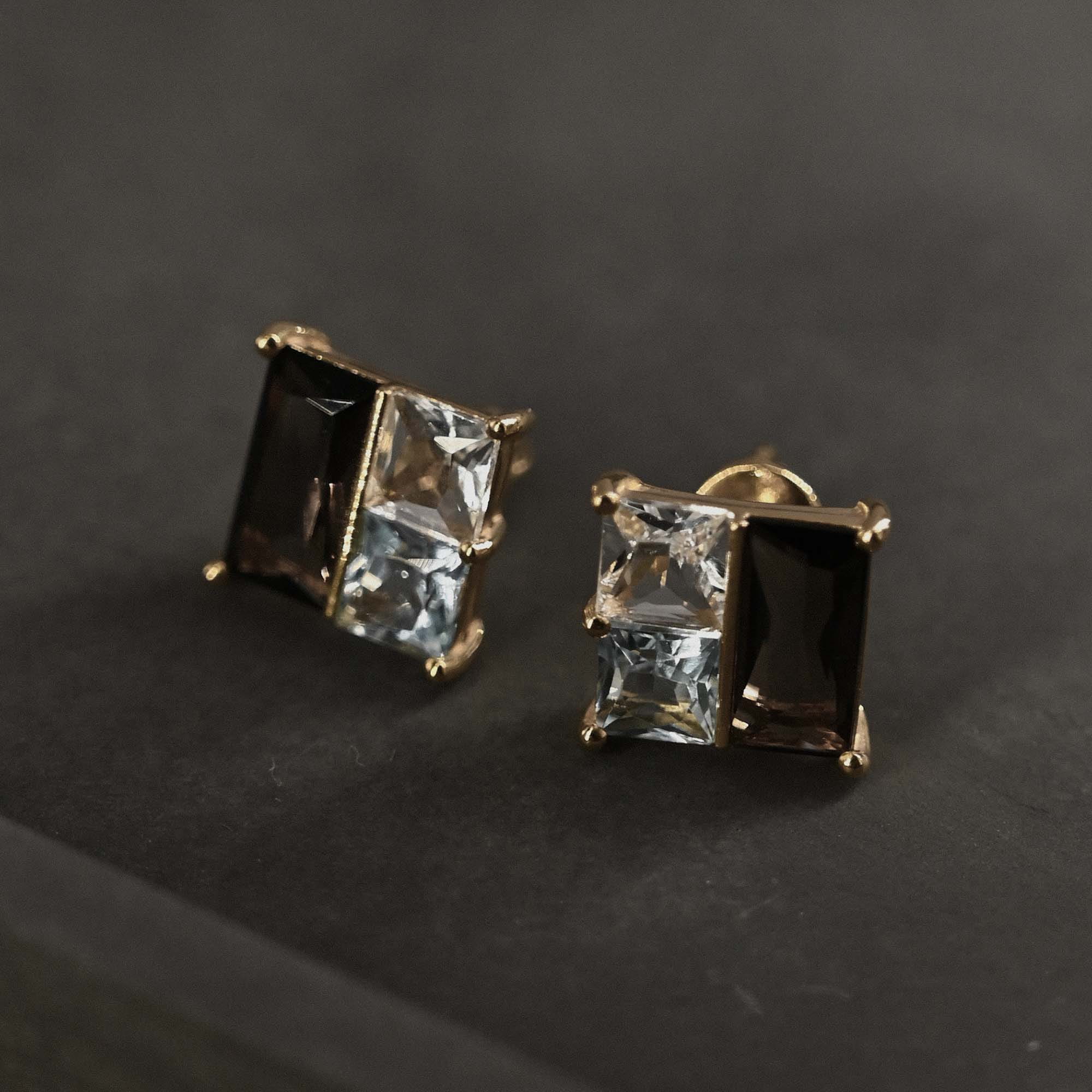 Серьги из серебра 925 пробы с топазом ATMA 02-13-0098 