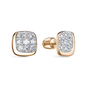Серьги из золота 585 пробы с фианитом DEL'TA 0505813