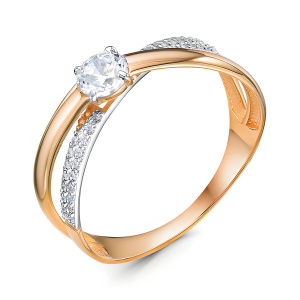 Кольцо из золота 585 пробы с фианитом DEL'TA 1103495