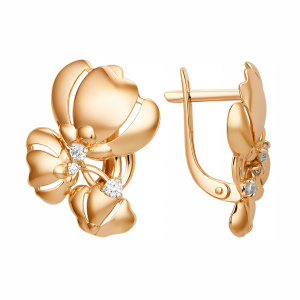 Серьги из золота 585 пробы DINASTIA 014472-1102