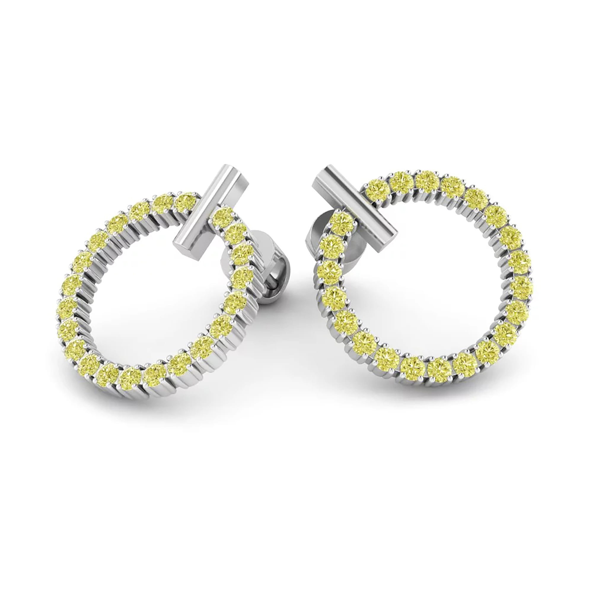 Серьги из серебра 925 пробы с фианитом COUPLE STUDIO 202010300_Round Серебро 925 пр.