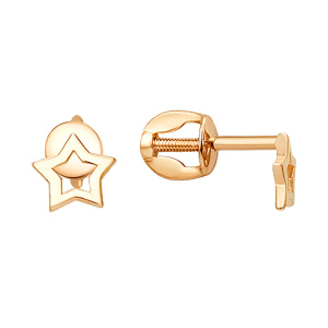 Серьги из золота 585 пробы DINASTIA 015112-1000