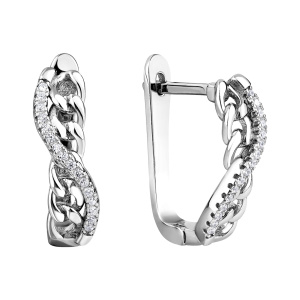 Серьги из серебра 925 пробы с фианитом JUVEDEL СЛ-5314