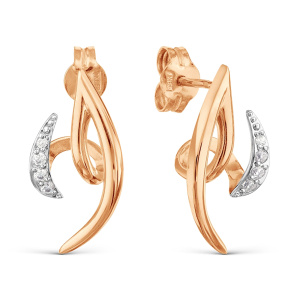 Серьги из золота 585 пробы KARATOV Т142029387