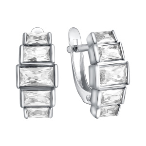 Серьги из серебра 925 пробы с фианитом TALANT 10-72-0001-27990