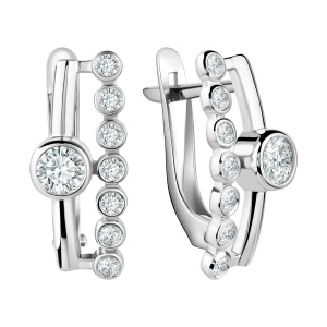 Серьги из серебра 925 пробы с фианитом TALANT 10-72-0001-12206