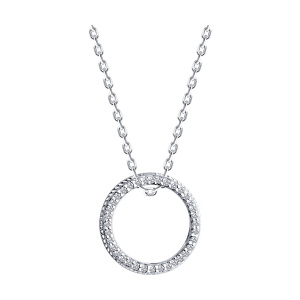 Колье из серебра 925 пробы с фианитом SOKOLOV 94071054