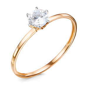 Кольцо из золота 585 пробы с фианитом DEL'TA 1105128