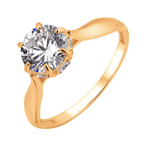 Кольцо из золота 585 пробы с фианитом SVETLOV S1-517-11-01