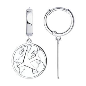 Серьги из серебра 925 пробы SOKOLOV 94025739