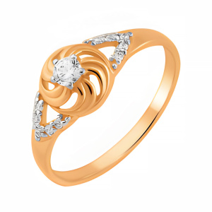 Кольцо из золота 585 пробы с фианитом SVETLOV 11-0985-11-01