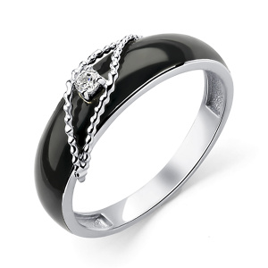 Кольцо из серебра 925 пробы с фианитом АЛМАЗ-ХОЛДИНГ 364700G372
