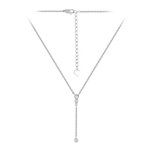 Колье из серебра 925 пробы с фианитом JUVEDEL ПР-2611