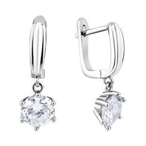 Серьги из серебра 925 пробы с фианитом JUVEDEL СЛ-4259