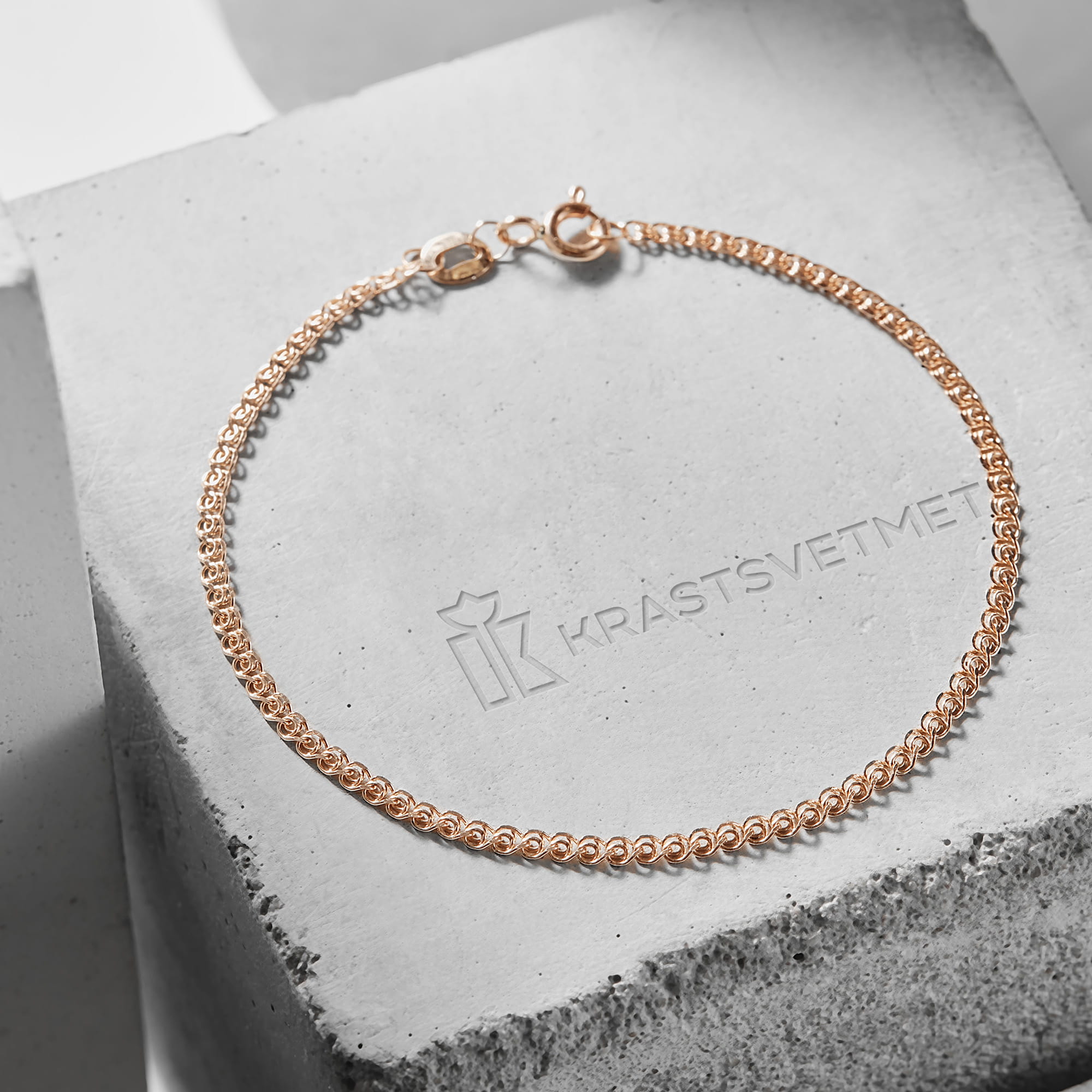 Браслет из золота 585 пробы KRASTSVETMET НБ 12-087 d.0.30 Золото 585 пр.