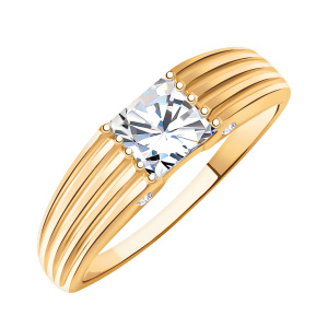 Кольцо из золота 585 пробы с фианитом ATOLL 10725