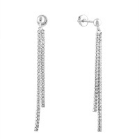 Серьги из серебра 925 пробы с фианитом SVETLOV И2-468-23-01