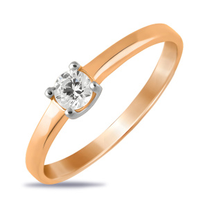 Кольцо из золота 585 пробы с фианитом SANIS 01-115221