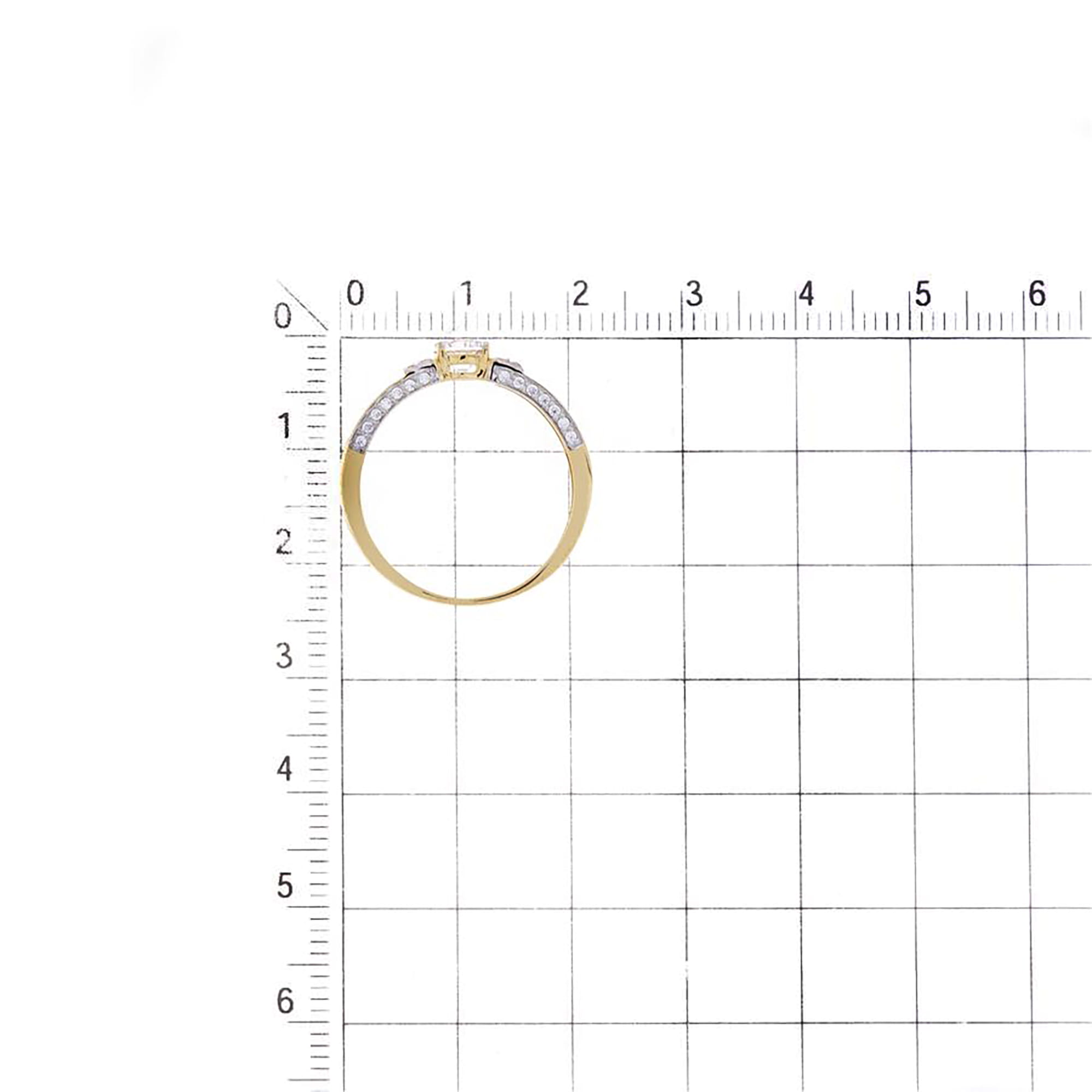 Кольцо из золота 585 пробы с фианитом KARATOV Т142018893 Золото 585 пр.