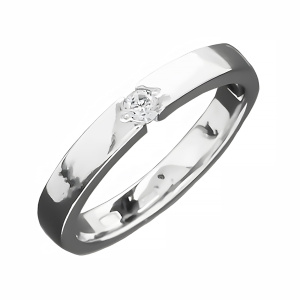 Кольцо из серебра 925 пробы с фианитом ЗОЛОТОЙ МЕРКУРИЙ 111086