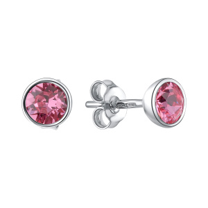 Серьги из серебра 925 пробы с кристаллом swarovski TALANT 12-72-000Ш-10757