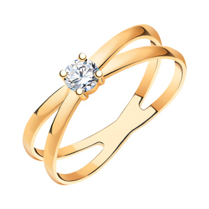 Кольцо из золота 585 пробы с фианитом ATOLL 10964