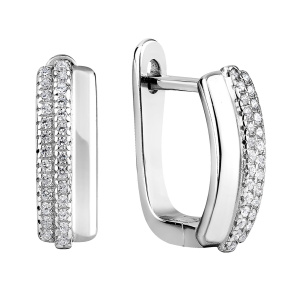 Серьги из серебра 925 пробы с фианитом JUVEDEL СЛ-4542