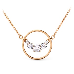 Колье из золота 585 пробы с фианитом DINASTIA 025388-1102