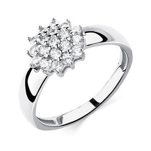 Кольцо из серебра 925 пробы с фианитом АЛМАЗ-ХОЛДИНГ 320700D086л