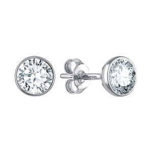 Серьги из серебра 925 пробы с кристаллом swarovski TALANT 12-72-000S-10758
