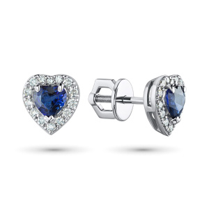 Серьги из серебра 925 пробы с фианитом TALANT 12-72-0004-15588