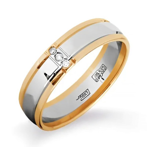 Кольцо из золота 585 пробы с фианитом KARATOV Т132013838