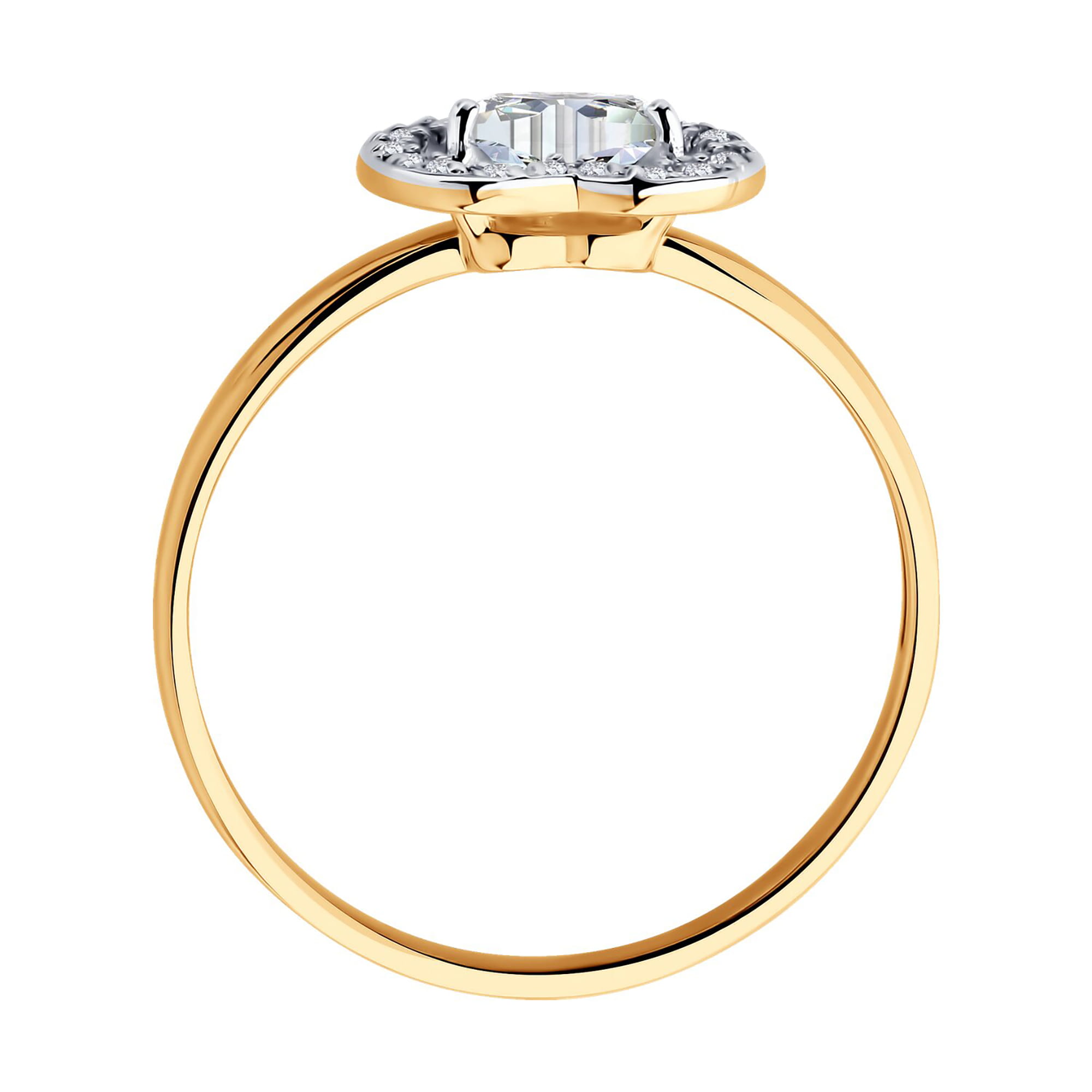 Кольцо из золота 585 пробы с фианитом SOKOLOV 51-110-02907-1 Золото 585 пр.