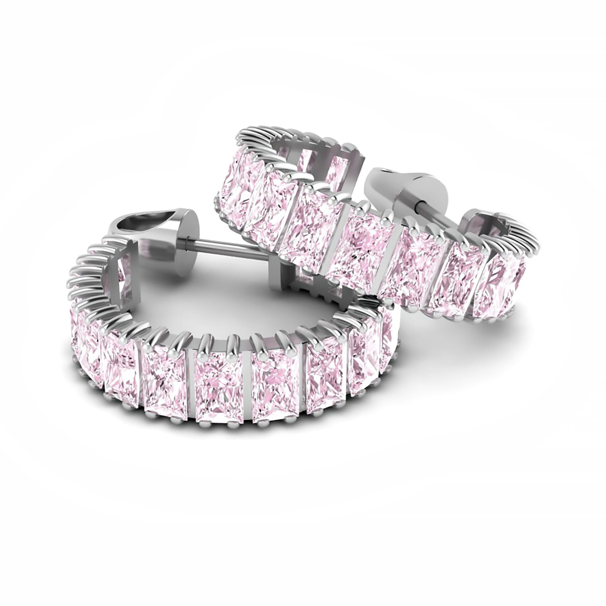 Серьги из серебра 925 пробы с фианитом COUPLE STUDIO 20105300_Baguette Серебро 925 пр.