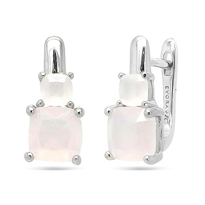 Серьги из серебра 925 пробы с кварцем EVORA 632630